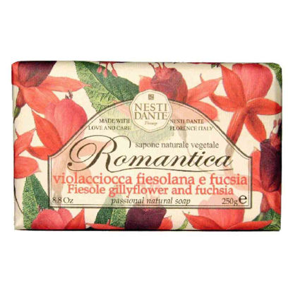 صابون مغذی نستی دانته Nesti Dante مدل romantica fiesole gillyflower and fuchsia وزن 250 گرم 