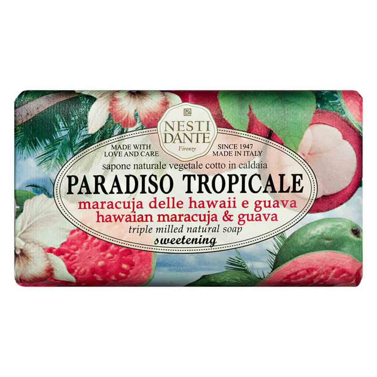 صابون مغذی نستی دانته Nesti Dante مدل paradiso tropicale hawaiian maracuja and guava وزن 250 گرم
