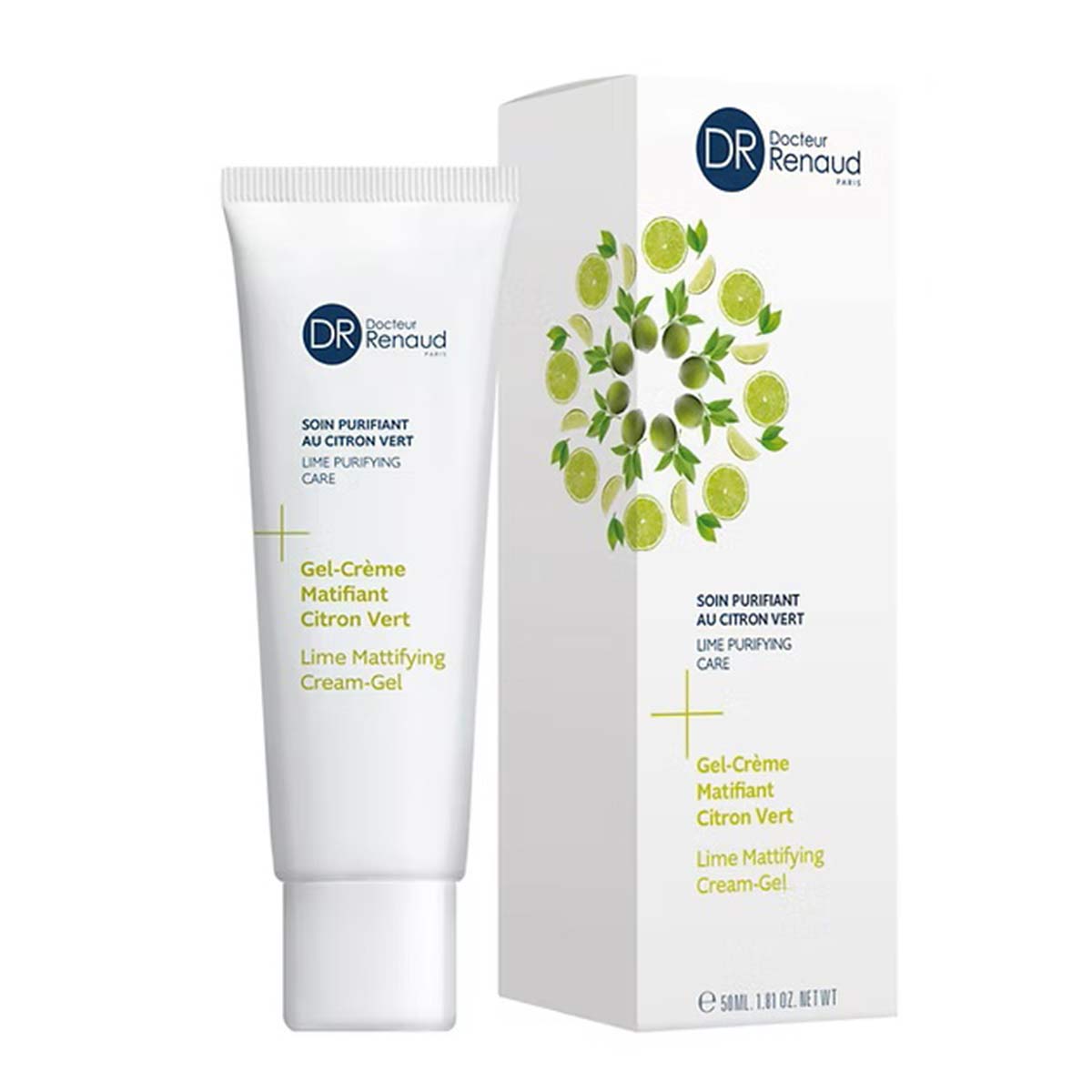 کرم ژل مات‌کننده و کنترل‌کننده چربی پوست لیمو ترش دکتر رناد Dr. Renaud مدل Lime Matifying Gel-Cream حجم 50 میل