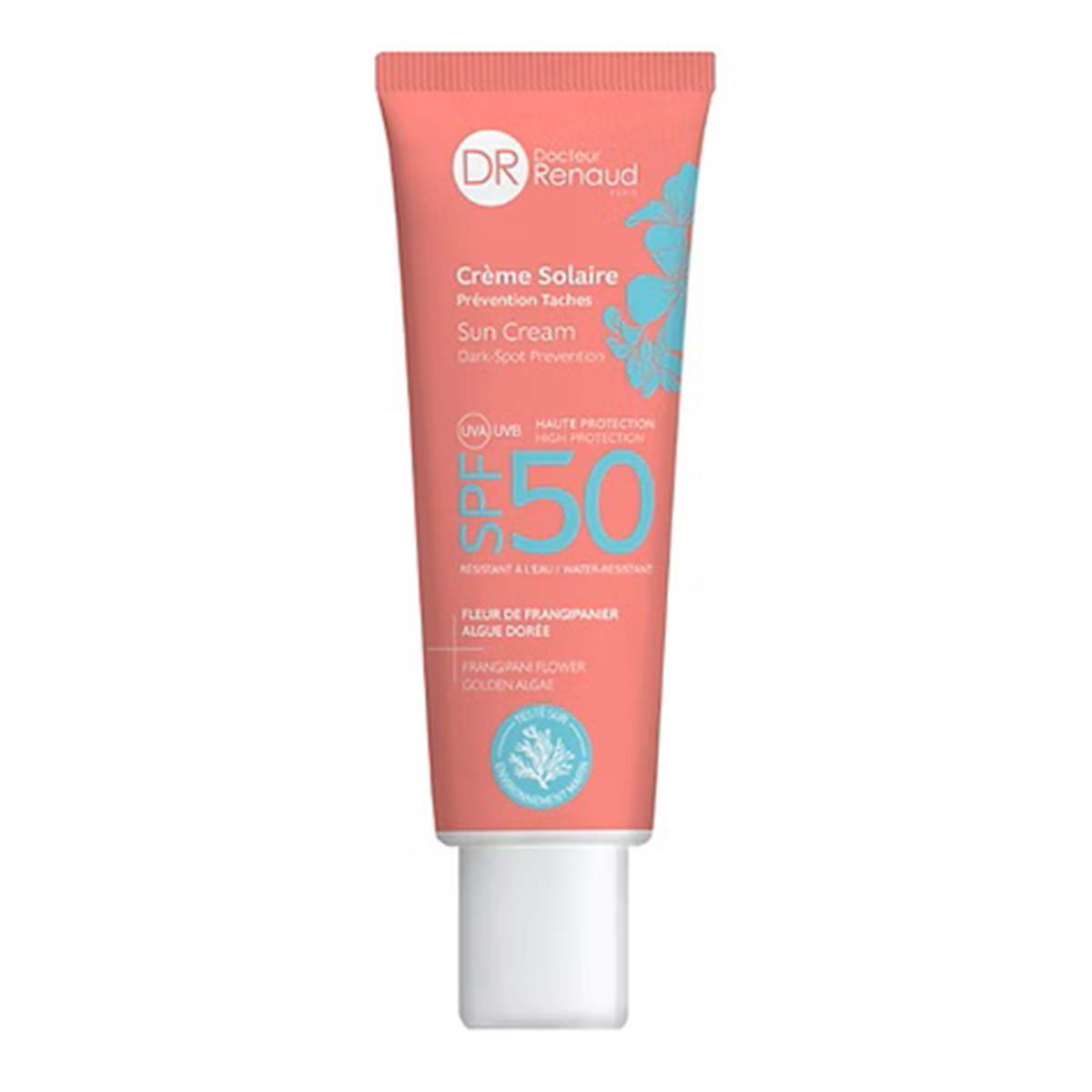 کرم ضد آفتاب ضد لک و جوان‌ساز صورت SPF50 دکتر رناد Dr. Renaud مدل Sunscreen Spot Prevention حجم 50 میل