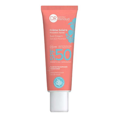 کرم ضد آفتاب ضد لک و جوان‌ساز صورت SPF50 دکتر رناد Dr. Renaud مدل Sunscreen Spot Prevention حجم 50 میل