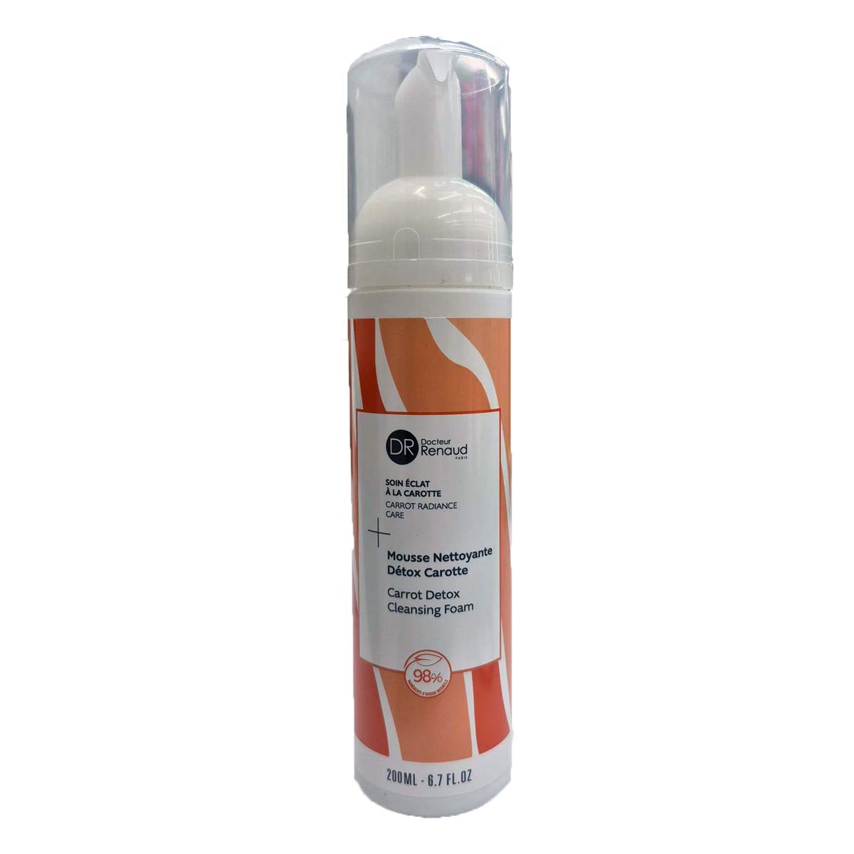 فوم شستشو و سم‌زدای صورت دکتر رناد Dr. Renaud مدل Carrot Detox Cleansing Foam حجم 200 میل